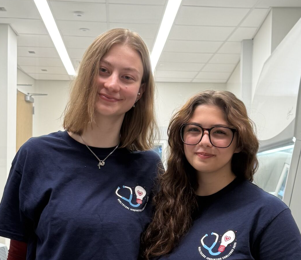 Gianna and teammate at the Stony Brook Healthcare Innovation Challenge